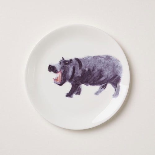 Holly's Ark 'Hippo' - fine bone china side plate